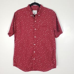 American Eagle Red&White Button Down Size M